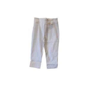 NEW ERIC CASUAL women's solid capri pants in white